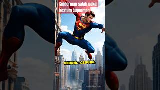 SPIDERMAN SALAH PAKAI KOSTUM SUPERMAN LUKA ENGAK KAWAN MISAL HAL ITU TERJADI  shortvideo marvel [upl. by Gershom895]