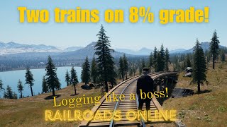 CRAZY LOGGING WTwo trains  Railroads Online [upl. by Sherrod]