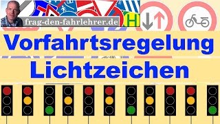 Vorfahrtsregeln erklärt  Ampeln  Lichtzeichen  Vorfahrt  Fahrschule  Führerschein [upl. by Itagaki]