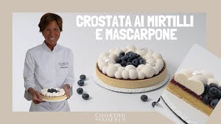 Crostata ai mirtilli e mascarpone  dolce fresco e goloso [upl. by Vergne]