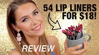 Nabi Lip Liner Set Review  54 Colors for 18 [upl. by Irt21]