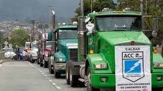 PARO DE CAMIONEROS EN CENCAR YUMBO VALLE DEL CAUCA  COLOMBIA [upl. by Anrev986]