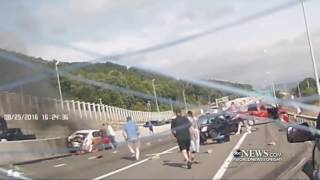 Massive Car Pileup Dramatic Rescue Caught on Dashcam [upl. by Johann]