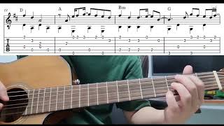 Hey Soul Sister Train  Easy Fingerstyle Guitar Playthrough Tutorial Lesson With Tabs [upl. by Analrahc]