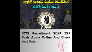 3 SCCL Recruitment2024 327 Posts Apply Online Check Last Date SCCL24 singareni recuritment [upl. by Wernick]