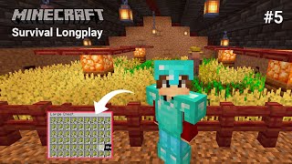 Minecraft Survival Automatic Wheat Farm Relaxing Video No Commentary 121 5 [upl. by Sidoney]