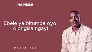 Na ndimi  David Ize lyricsparoles [upl. by Yrot544]