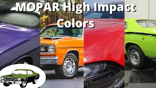 MOPAR High Impact Colors a brief history the new lineup and how to get the color of your choice [upl. by Ardnuhsor955]