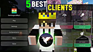 Top 5 Best Client For Minecraft Pe 121  Best Client For mcpe 🔥 [upl. by Anayhd127]