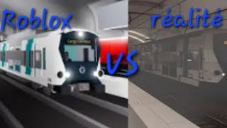 RER A RATP MI09 roblox vs réalité entre Nanterre prefecture à houilles carrière sur seine [upl. by Bolan]