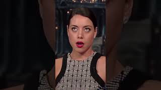 Aubrey Plaza cant stop lying 🤭 [upl. by Ylrebnik]