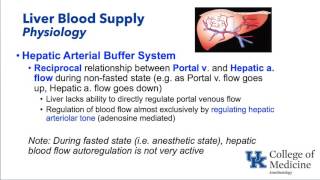 Hepatic Physiology and Anesthesia  Dr Schell [upl. by Harhay]