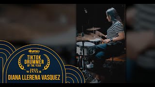 Diana Llerena wins TikTok Drummer Of The Year 2023 at the Drumeo Awards [upl. by Deeanne]