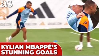 KYLIAN MBAPPÉ turns up the heat in REAL MADRID training with STUNNING GOALS [upl. by Duck]