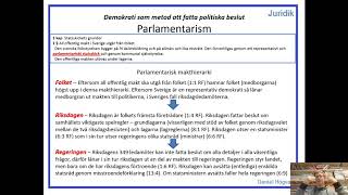 Demokrati som beslutsform  Del 27  Parlamentarism [upl. by Aititil885]