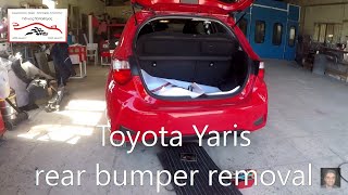 Toyota Yaris 2011 – 2020 rear bumper removal [upl. by Robinet]