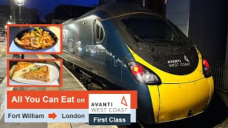 All You Can Eat in First Class on Avanti West Coast Train Fort William  Glasgow  London Euston [upl. by Stanhope136]