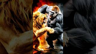 Gorilla vs Lion shorts [upl. by Yemar]