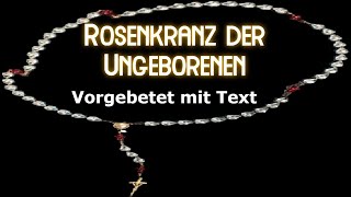 Rosenkranz für die Ungeborenen [upl. by Anelagna]