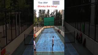 The Net Blocks the Way tennis tennisreels reels tennisshorts [upl. by Ivens]