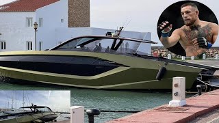 Conor McGregor Lamborghini Yacht in Monaco Billionaire Lifestyle Unleashed [upl. by Akilak]