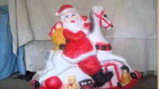 Santa on a Rocking Horse Blowmold [upl. by Tem]