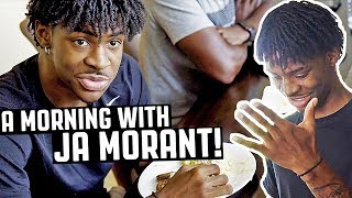 JA MORANT REVEALS HIS MORNING ROUTINE [upl. by Eirot]