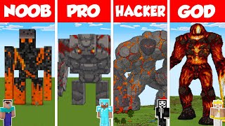 Minecraft TNT GOLEM HOUSE BUILD CHALLENGE  NOOB vs PRO vs HACKER vs GOD  Animation [upl. by Lianne417]