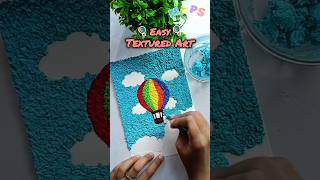 Easy Tissue Paper Painting🪂  Hot Air Balloon  Textured Art shorts ytshorts art diy cute [upl. by Ahsenor822]