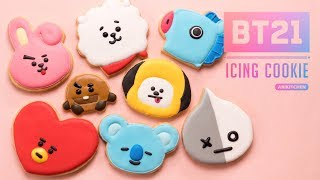 BTS💜 BT21 Icing Cookies  ARIKITCHEN [upl. by Ziza]