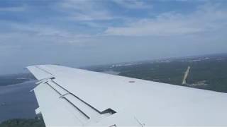 Full runway landing at Shreveport Airport over Cross Lake 8350 [upl. by Grew]