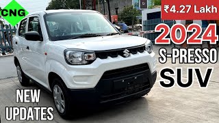 New 2024 Maruti SPresso CNG  ₹427 Lakh  35 kmpkg Mileage  New Features Price Full Detail Review [upl. by Elawalo325]