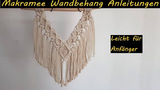 Makramee Wandbehang Anleitungen Makramee Wandbehang Anfänger [upl. by Haelhsa819]