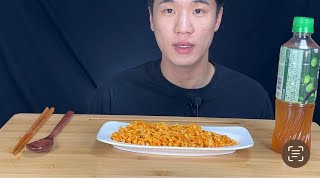 SUB ASMR Carbo Fire Noodles Eating Sounds 까르보 불닭볶음면 먹방  Real sound [upl. by Alemap]