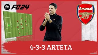 Arteta 433 Arsenal EA FC 24 Tácticas [upl. by Fraser]