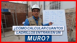 ¿CUANTOS LADRILLOS ENTRAN EN UN MURO  TIPS CONSTRUCTOR [upl. by Emoryt]