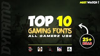 TOP 10 Best Gaming Fonts Every Gamer Use  Best Free Fonts for Gaming Thumbnail [upl. by Ahsilet300]