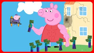 Peppa Pig vs Zombies Part 8 Giant Peppa Cartoon parody [upl. by Epoh]