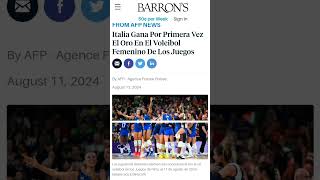 Italia destrona Estados Unidos y gana oro olímpico en volibol femenino por primera vez en unos JJOO [upl. by Sorrows]