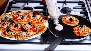 Mini pizza na pánvi s použitím láhve Fantastický trik [upl. by Ummersen]