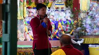 Bhu Lobsang beautifully sang a Bhutanese song at Dolma LhakhangLungla Tawang [upl. by Leschen]