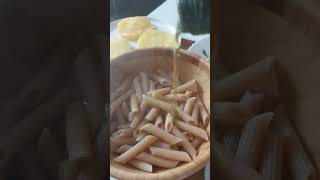 pasta with tomat mozzarella and ananas desertshortvideoviralshortvideotrending [upl. by Bernette]