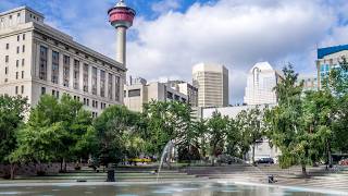 Downtown Calgary Walking Tour 4K 🇨🇦 [upl. by Aspasia]