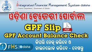 Odisha How to Check and Download GPF Account Slip Step by Step Process [upl. by Assiral]