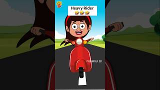 Dont miss the end🤣 funmoji2d rider bike newbike bikelover biker ladyrider comedy cartoon [upl. by Zsa]