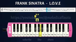 MELODICA COVER TUTORIAL LOVE  EASY NOTES MELODICA LOVE FRANK SINATRA [upl. by Anhoj]