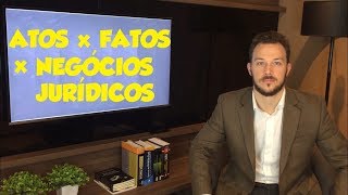 FATOS X ATOS X NEGÓCIOS JURÍDICOS  DIREITO CIVIL  AULA A DOIS [upl. by Alorac110]