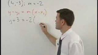 Point Slope Form  MathHelpcom  Algebra Help [upl. by Naletak]