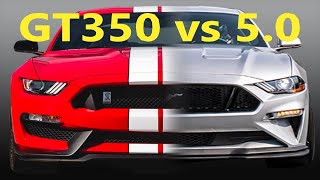 Comparing The Shelby GT350 to a Mustang 50 [upl. by Evannia]