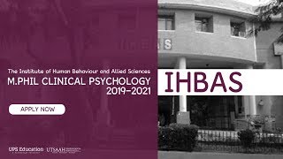 IHBAS MPhil Clinical Psychology Admission 2019  Application amp Procedure [upl. by Saticilef]